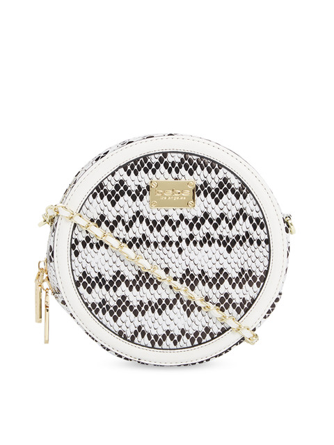 

bebe White & Grey Textured Sling Bag