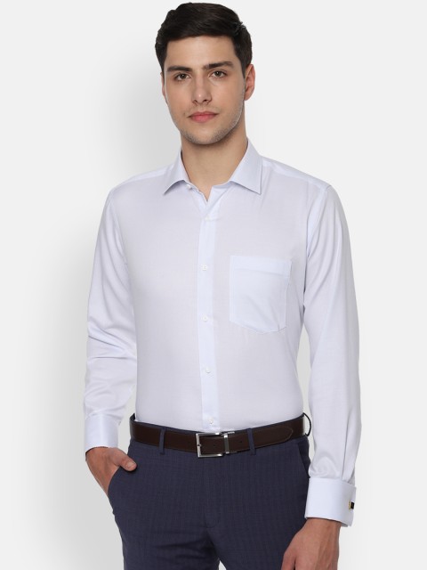 

Van Heusen Men Blue Regular Fit Self Design Formal Shirt
