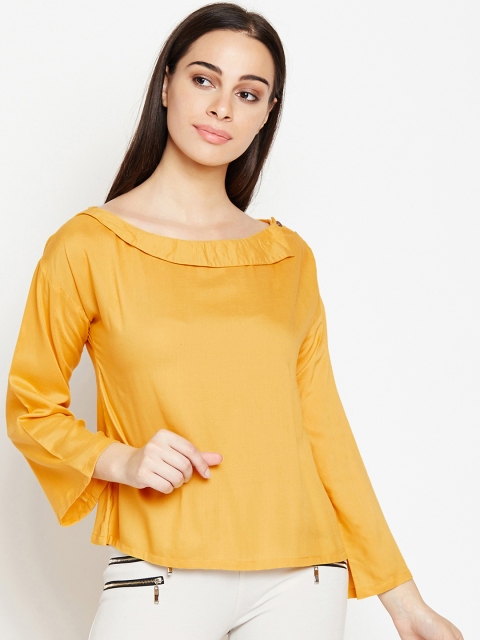 

Meee Women Yellow Solid Top