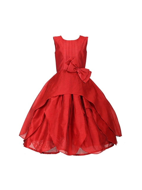

Samsara Couture Girls Red Solid Maxi Dress