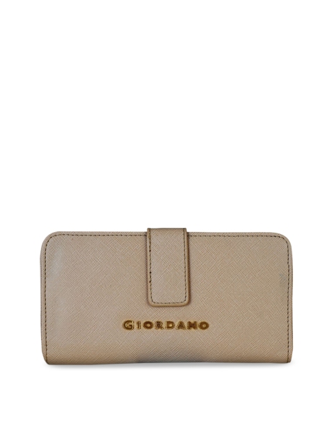 

GIORDANO Women Grey Textured Two Fold Wallet