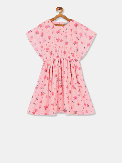 

Cherokee Girls Pink Floral Printed Fit and Flare Dress