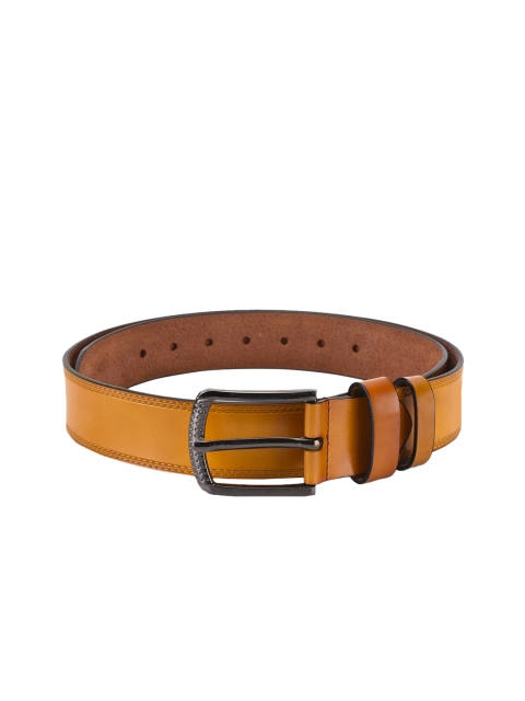 

BuckleUp Men Tan Yellow Solid Belt