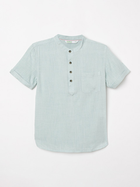 

Bossini Boys Blue Regular Fit Self Design Casual Shirt
