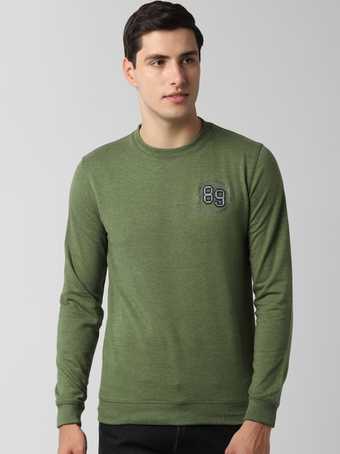 

Peter England Casuals Men Olive Green Solid Sweatshirt