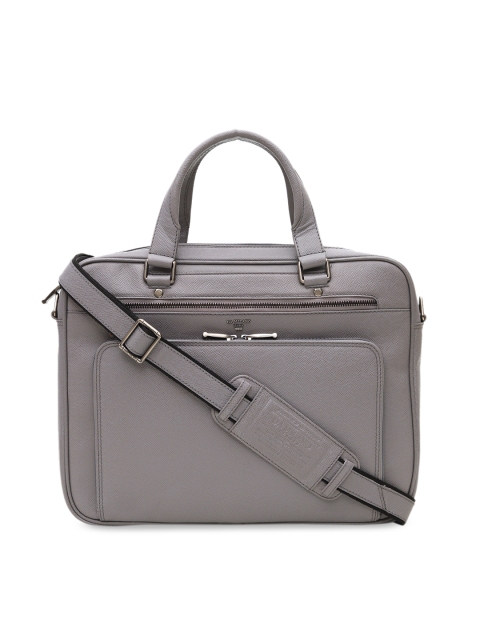 

Da Milano Unisex Grey Textured Laptop Bag