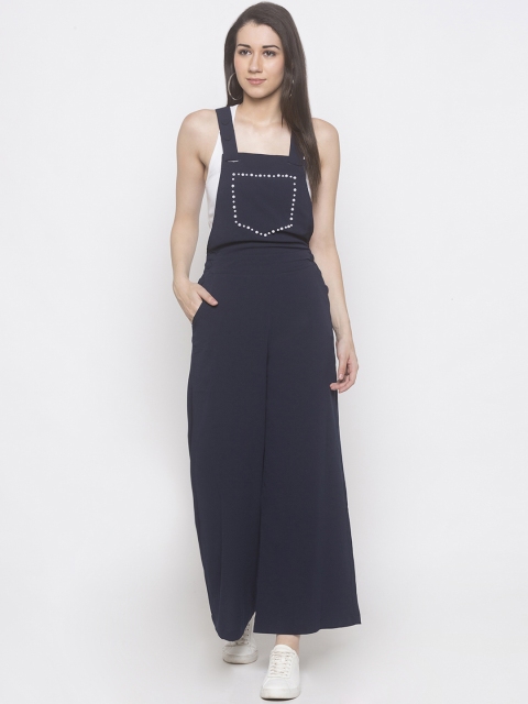 

Globus Women Navy Blue Solid Dugarees