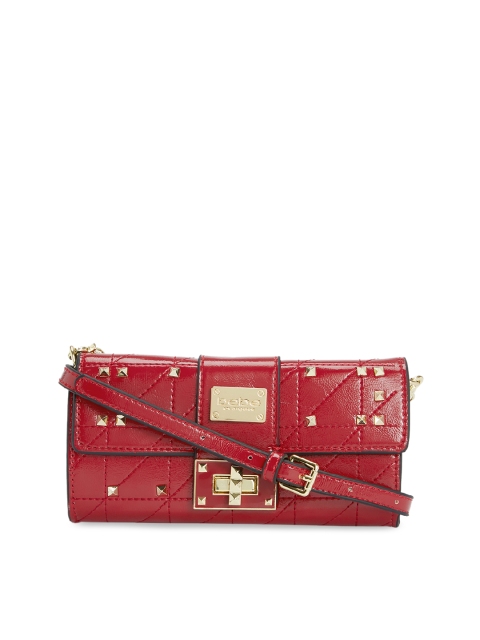 

bebe Red Textured Sling Bag