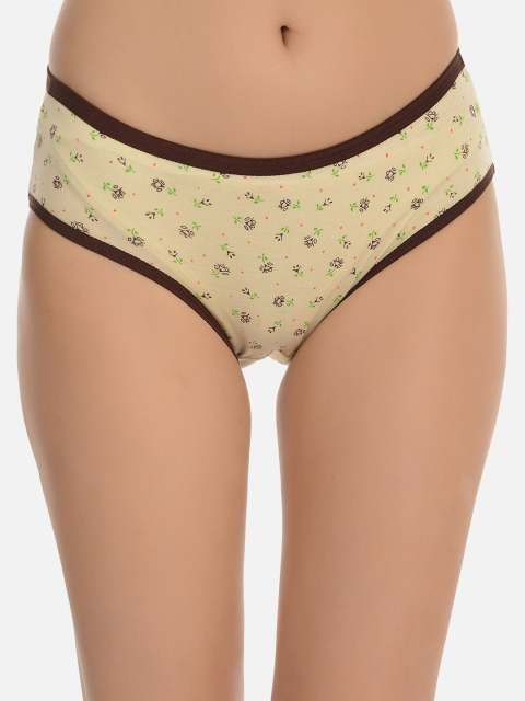 

mod & shy Women Cream-Coloured & Brown Printed Full Coverage Hipster Briefs MU59R