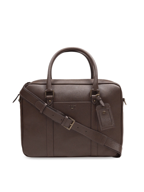 

Da Milano Unisex Brown Textured Laptop Bag