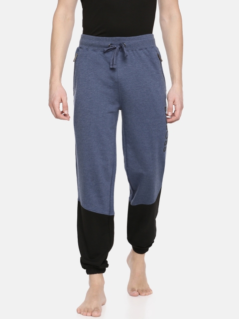 

Dollar Bigboss Men Blue & Black Colourblocked Joggers