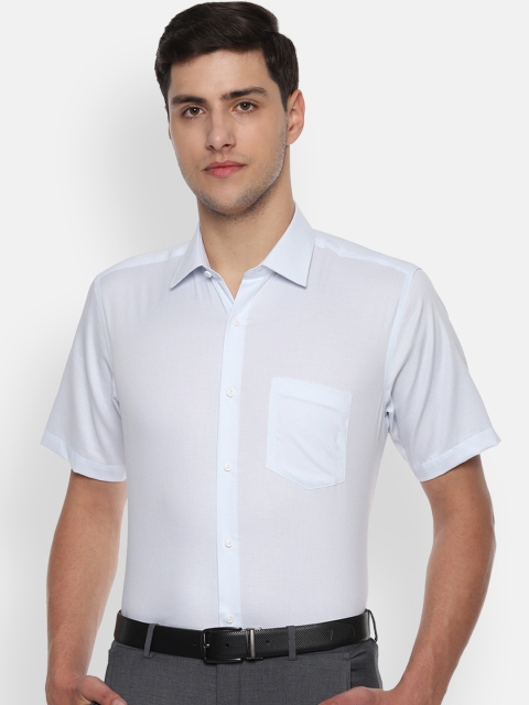 

Van Heusen Men Blue Regular Fit Self Design Formal Shirt