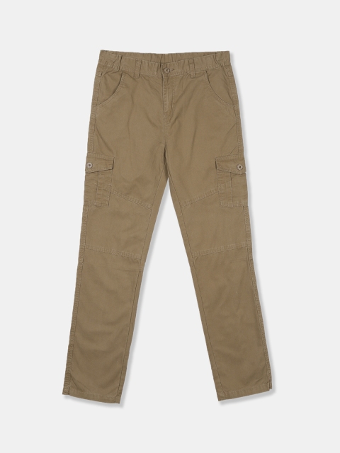 

Cherokee Boys Brown Regular Fit Solid Cargos