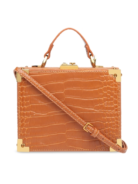 

Diana Korr Brown Croc Skin Textured Satchel