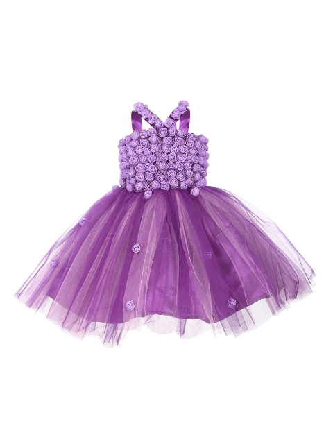 

Samsara Couture Girls Purple Embellished Fit and Flare Dress