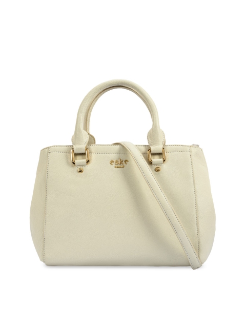 

Eske Beige Solid Leather Handheld Bag