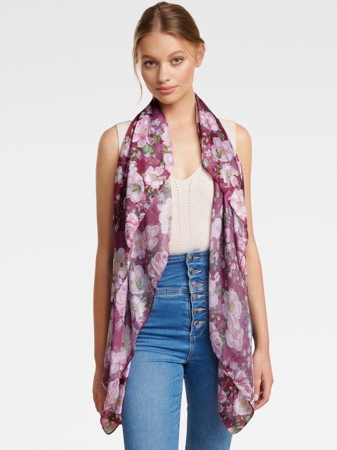 

Forever New Women Maroon & Off-White Printed Scarf