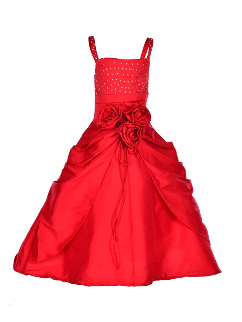 

Samsara Couture Girls Red Embellished Maxi Dress