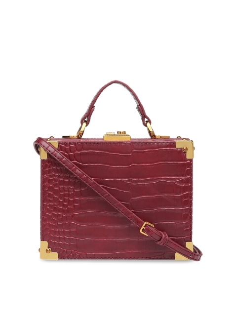 

Diana Korr Maroon Textured Satchel