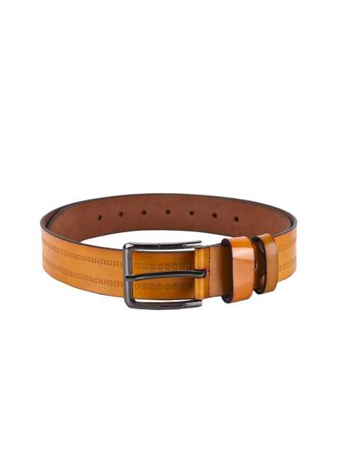 

BuckleUp Men Tan Brown Textured Belt