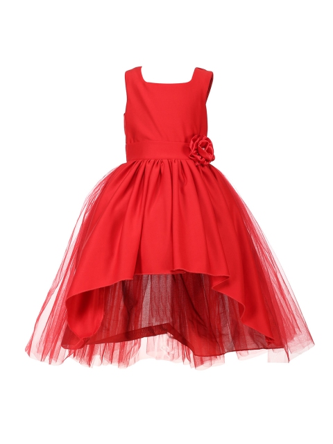 

Samsara Couture Girls Red Solid Fit and Flare Dress