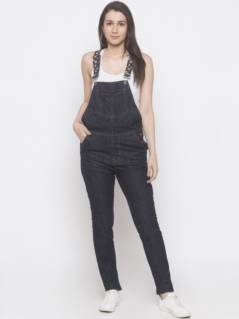 

Globus Women Navy Blue Denim Dungarees