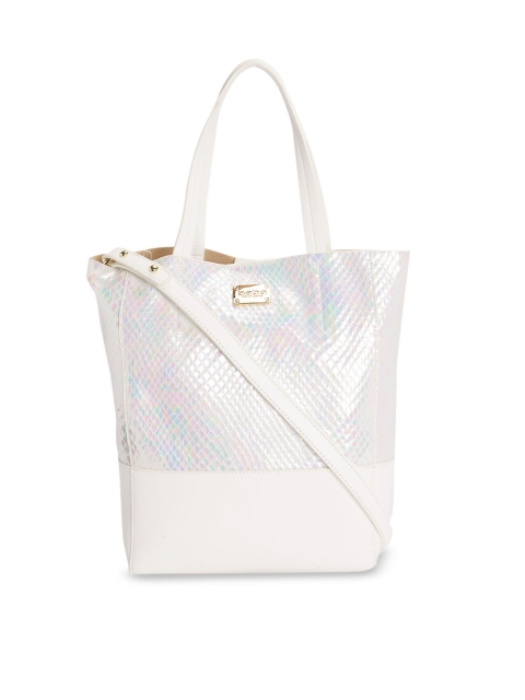 

bebe White Textured Shoulder Bag
