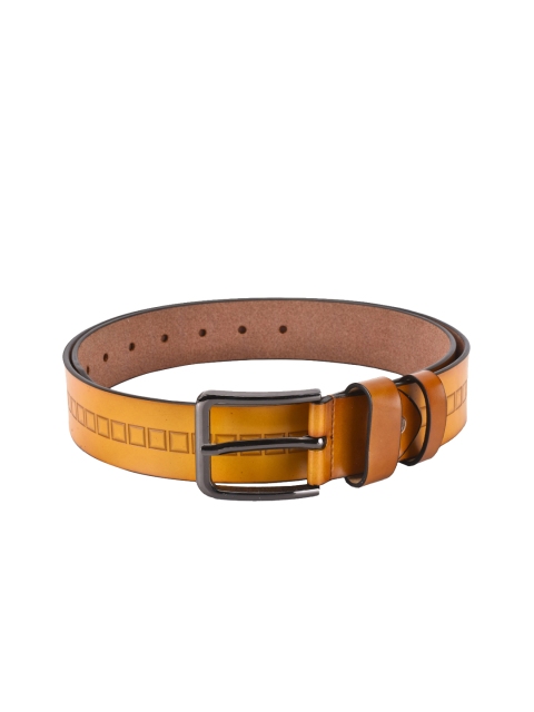

BuckleUp Men Tan Brown Textured Belt