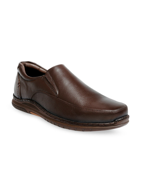 

One8 Select by Virat Kohli Men Brown Solid Leather Formal Slip-Ons