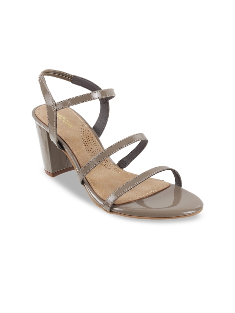 

Mochi Women Taupe Solid Block Heels