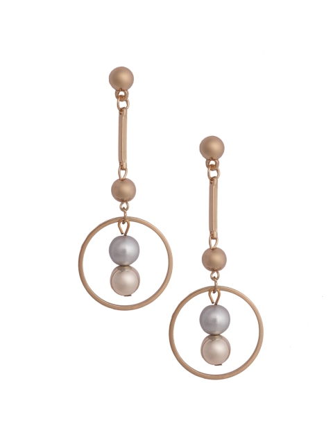 

Mali Fionna Gold-Toned Geometric Drop Earrings