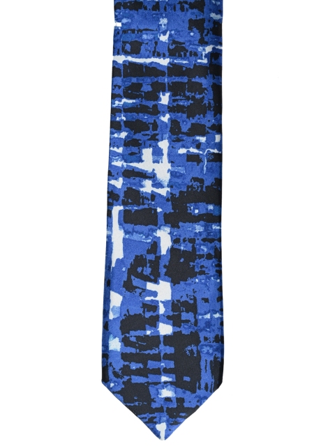 

Calvadoss Men Blue & White Printed Broad Tie