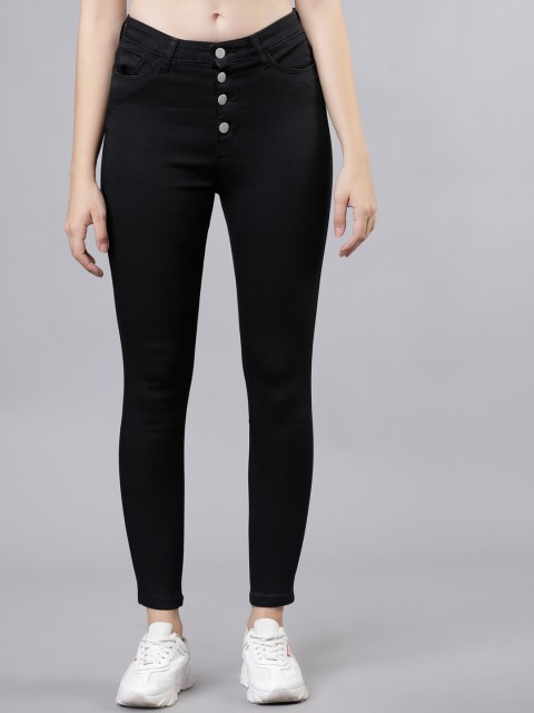 

Tokyo Talkies Women Black Slim Fit Mid-Rise Clean Look Stretchable Jeans