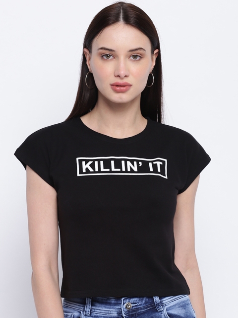 

Everlush Women Black Printed Top