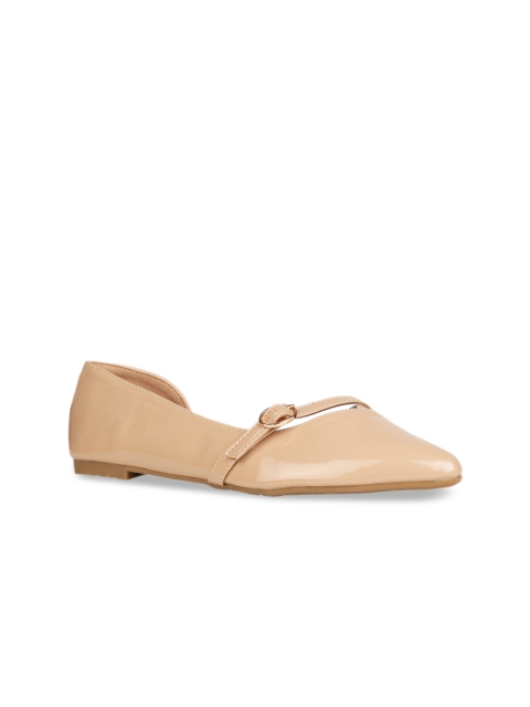 

Addons Women Beige Solid Ballerinas