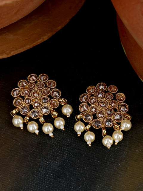 

Voylla Gold-Plated Handcrafted Classic Drop Earrings