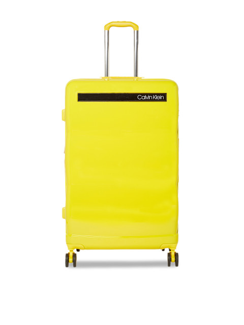 

Calvin Klein Yellow Solid Down To Fly Hard-Sided Large Trolley Suitcase, Multi