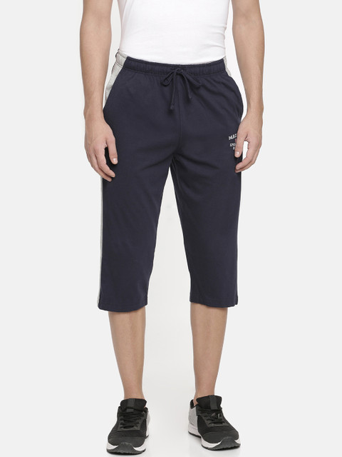 

Macroman M-Series Men Navy Blue Solid Regular Fit Sports Shorts