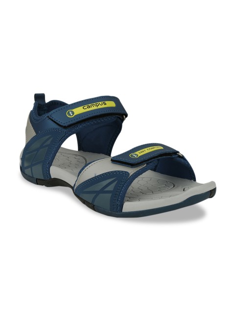 

Campus Men Blue & Grey Colourblocked Sports Sandals