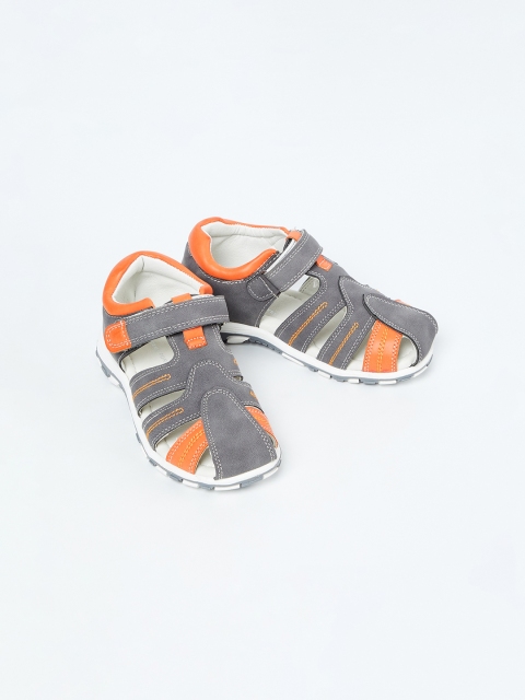 

Fame Forever by Lifestyle Boys Grey & Orange Fisherman Sandals