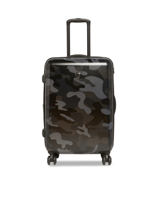 

Heys Unisex Black Camouflage Printed Hard-Sided Medium Trolley Suitcase