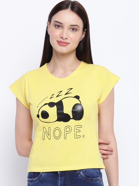 

Everlush Women Yellow Printed Top