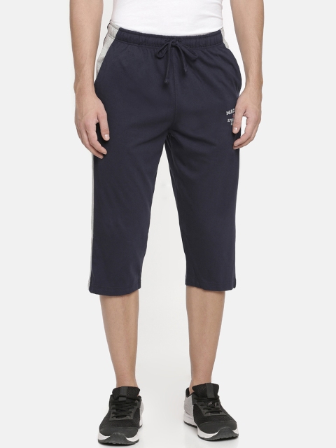 

Macroman M-Series Men Navy Blue Printed Regular Fit Sports Shorts
