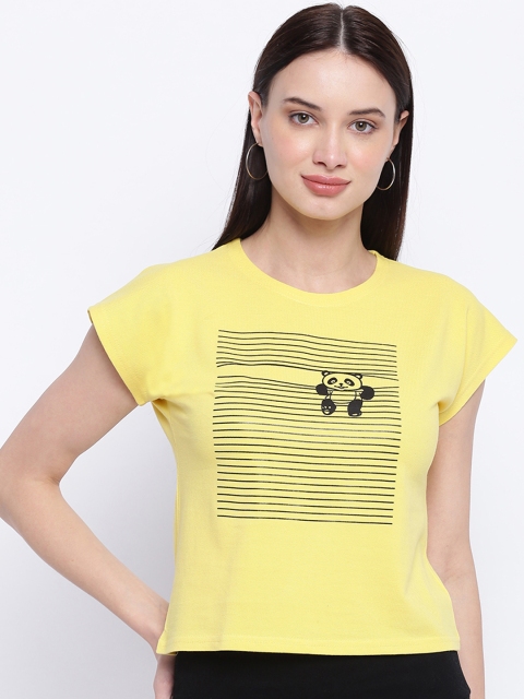 

Everlush Women Yellow Striped Top