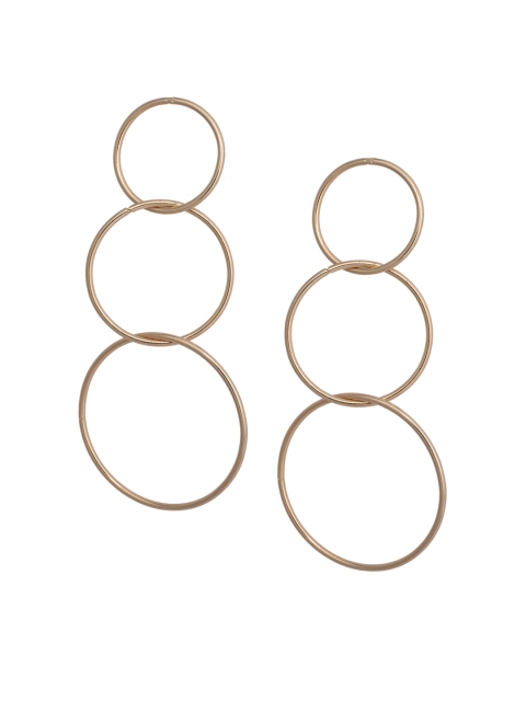 

Mali Fionna Gold-Toned Circular Drop Earrings