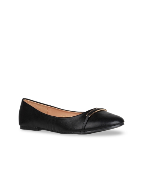 

Addons Women Black Solid Ballerinas