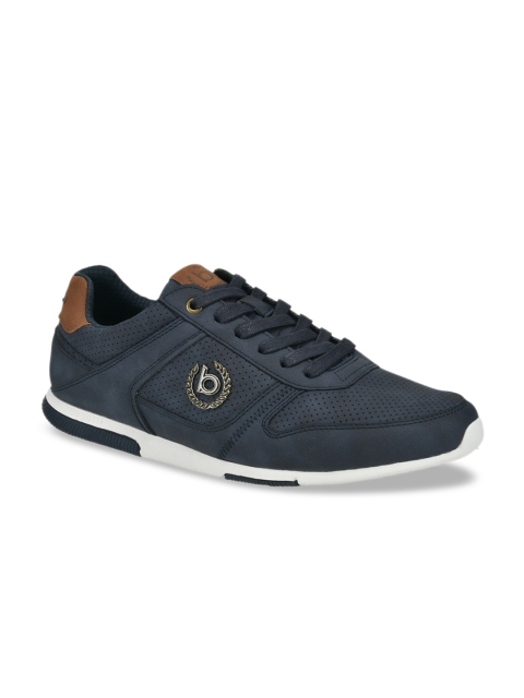 

Bugatti Men Blue Solid Sneakers