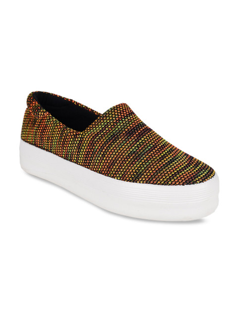 

Berry Purple Women Multicoloured Slip-On Sneakers, Multi