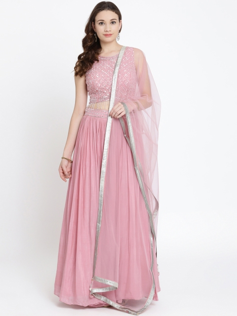 

Koskii Pink Ready to Wear Lehenga & Blouse with Dupatta