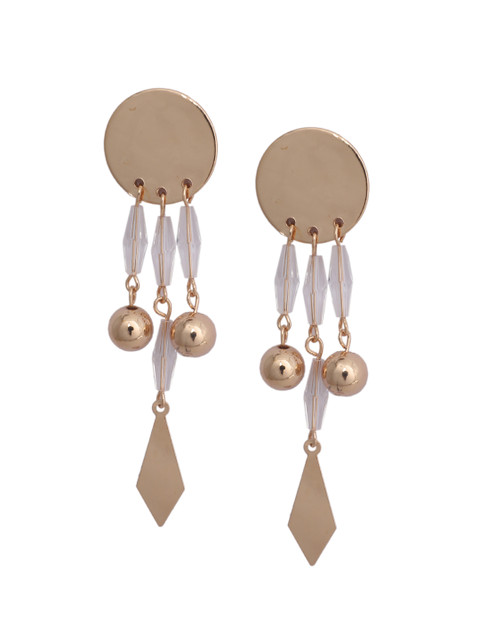 

Mali Fionna Gold-Toned Contemporary Drop Earrings